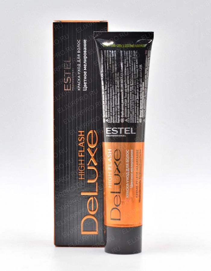 ESTEL DeLUXE HIGH FLASH Краска-Уход 43 Медно-золотистый 60мл Цветное мелирование