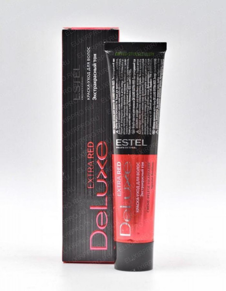 ESTEL DeLUXE EXTRA RED Краска-Уход 77/44 Русый медный интенсивный 60мл Экстракрасный тон