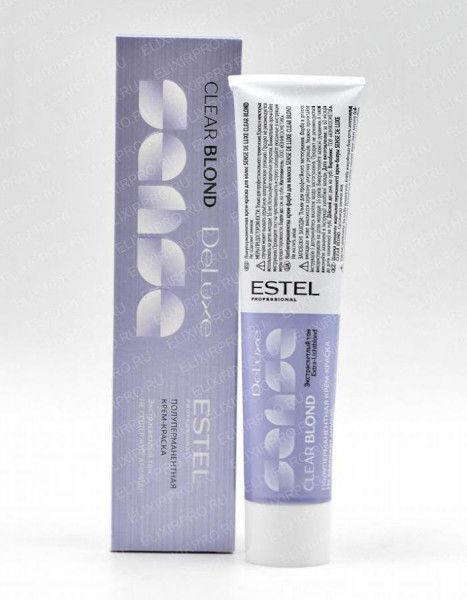 ESTEL DeLUXE SENSE CLEAR BLOND Крем-Краска 11/17 Очень светлый блондин пепельно-коричневый 60мл